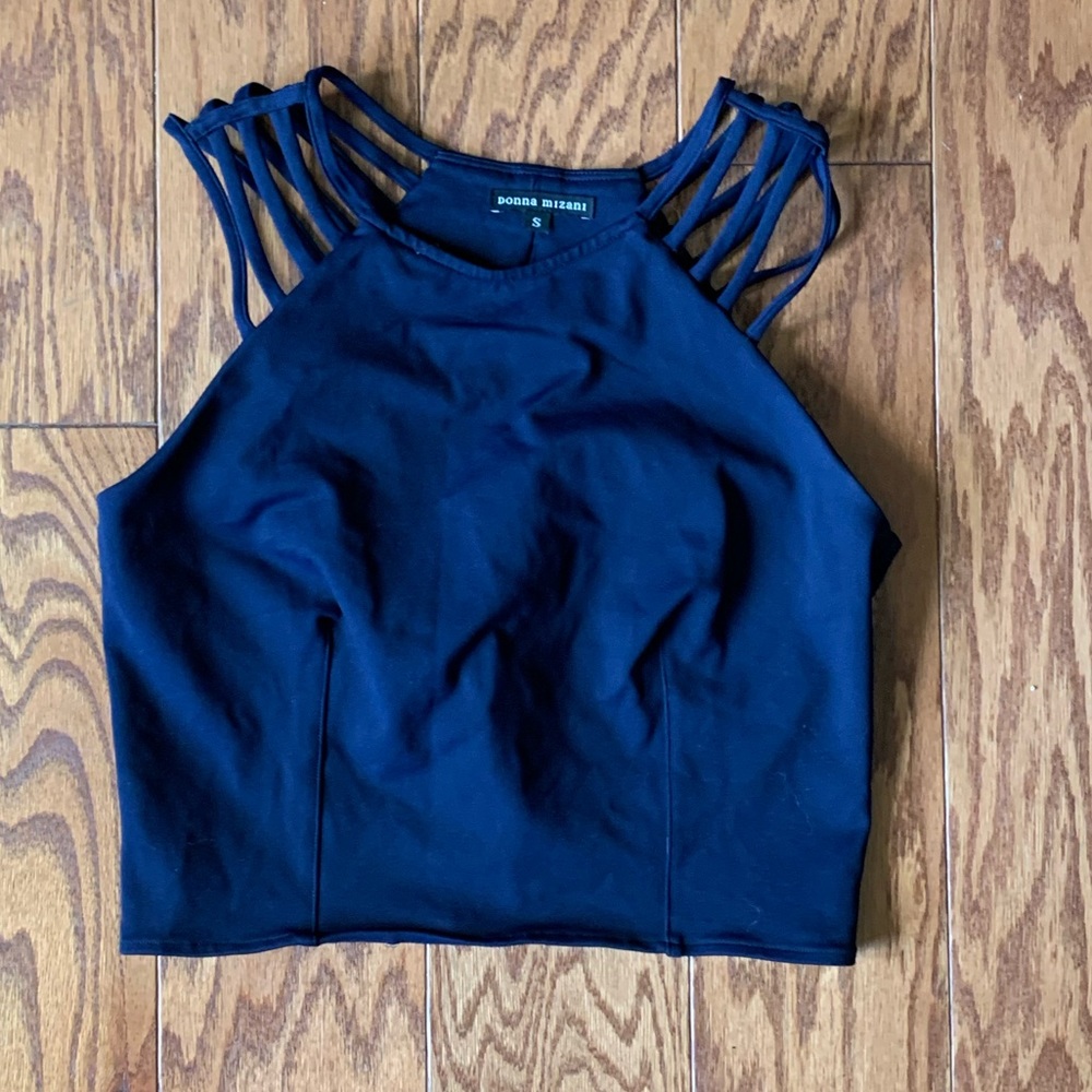 ENTIRE CLOSET SALE - Blue crop top with straps